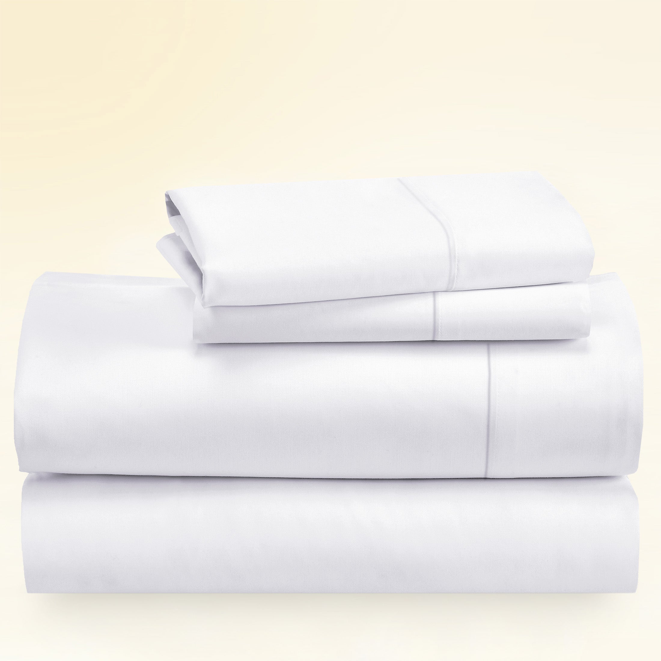 400 Thread Count Sateen 10-Inch Fitted Sheet (Twin): White