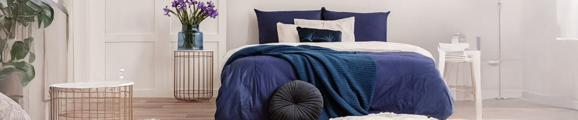 what color sheets with navy comforter