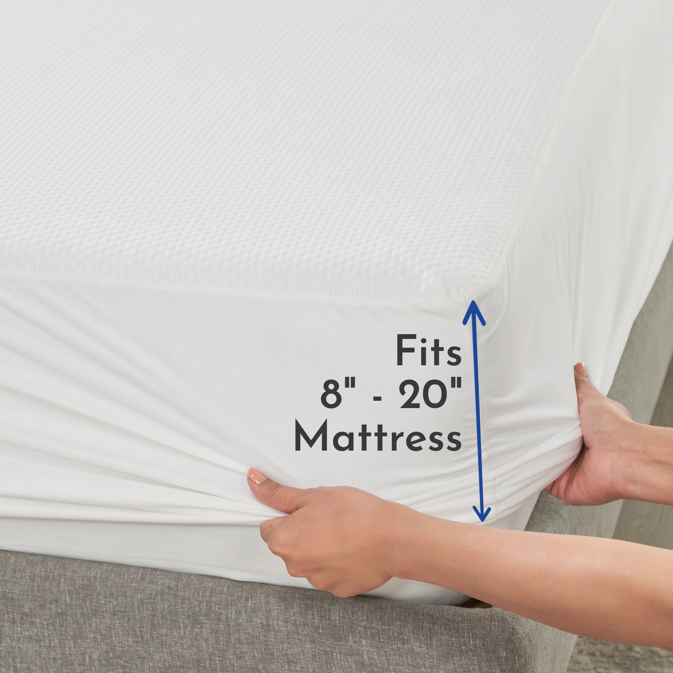 Bulk Pack of 4 Waterproof Mattress Protectors - Open Box - White