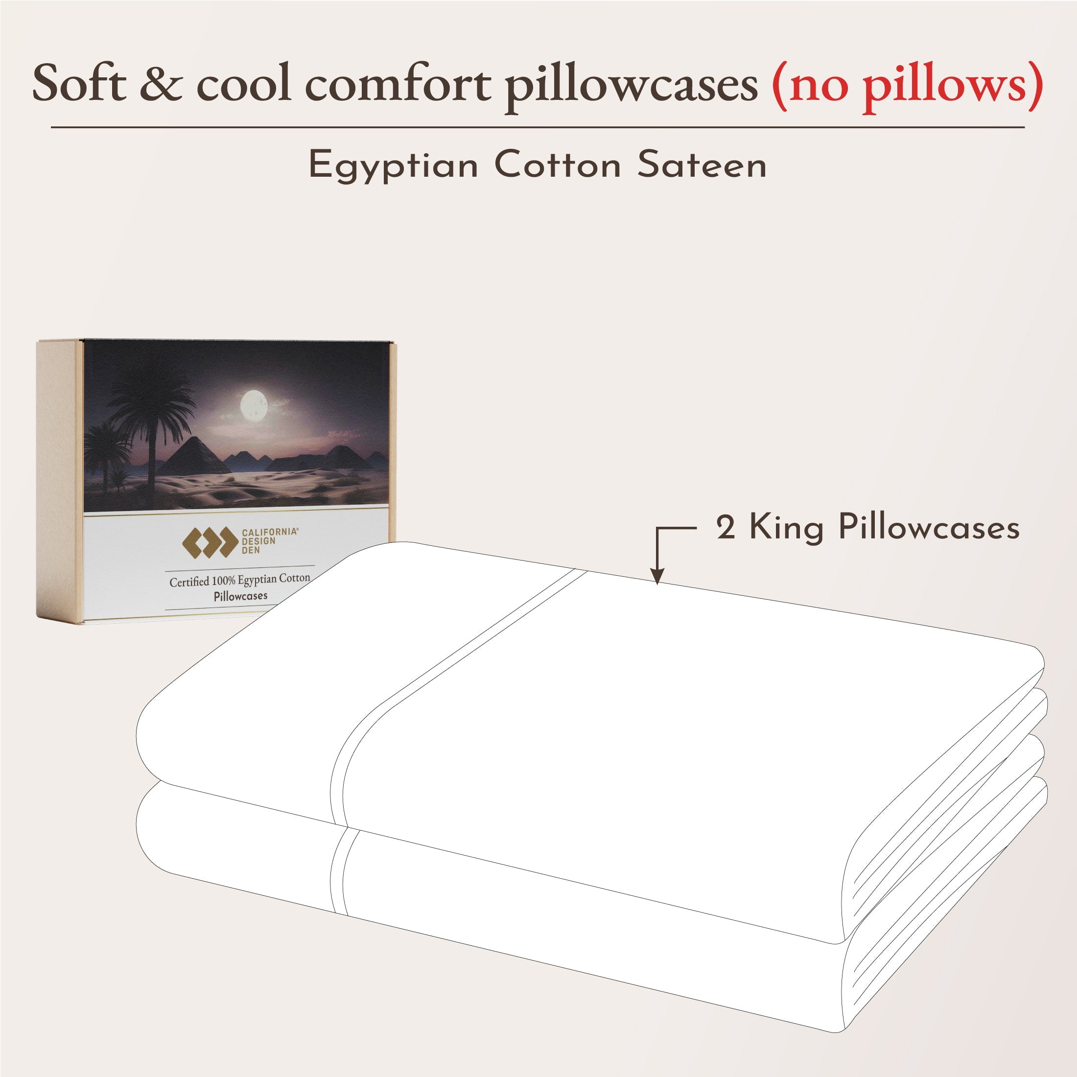 King - 2 Pillowcases