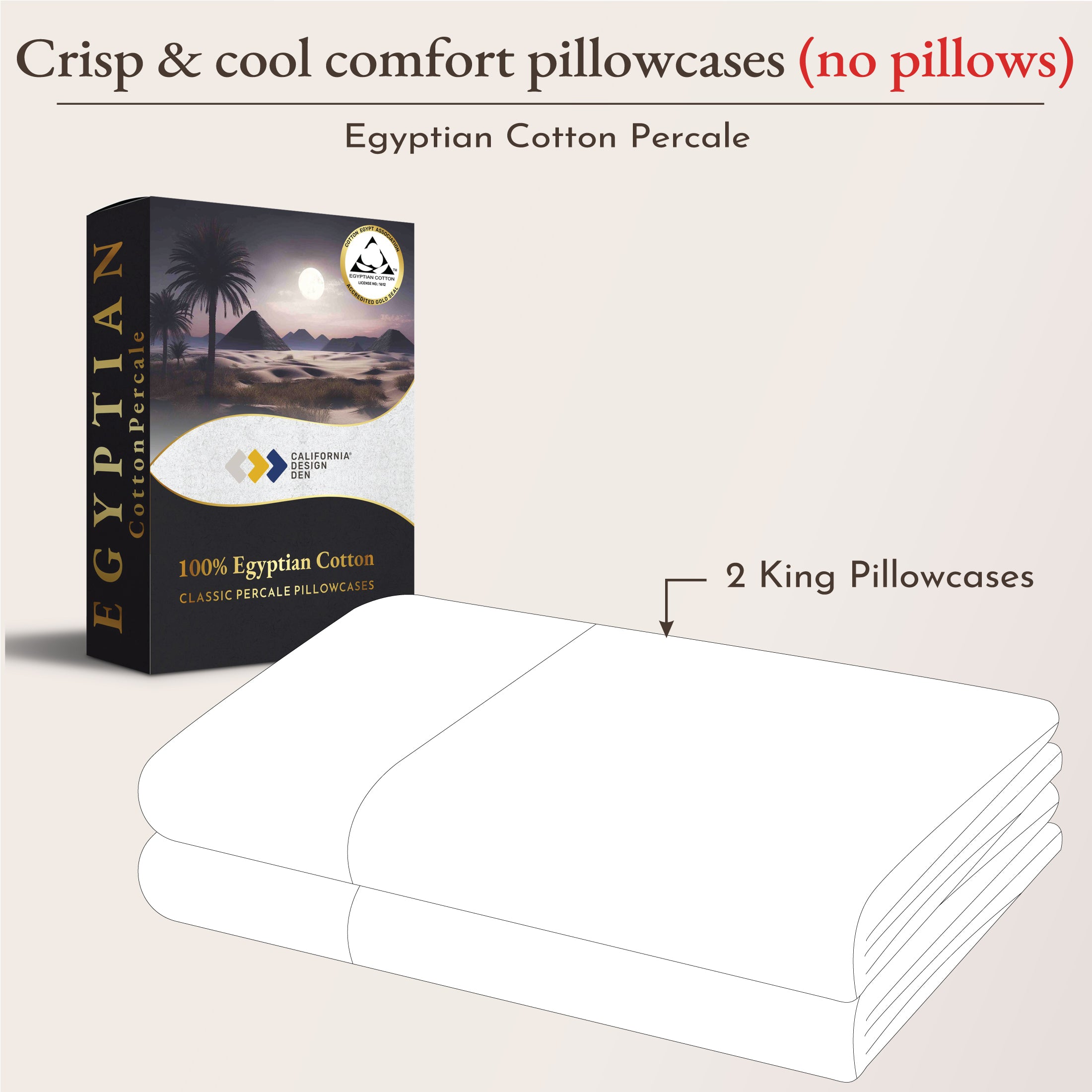 King - 2 Pillowcases