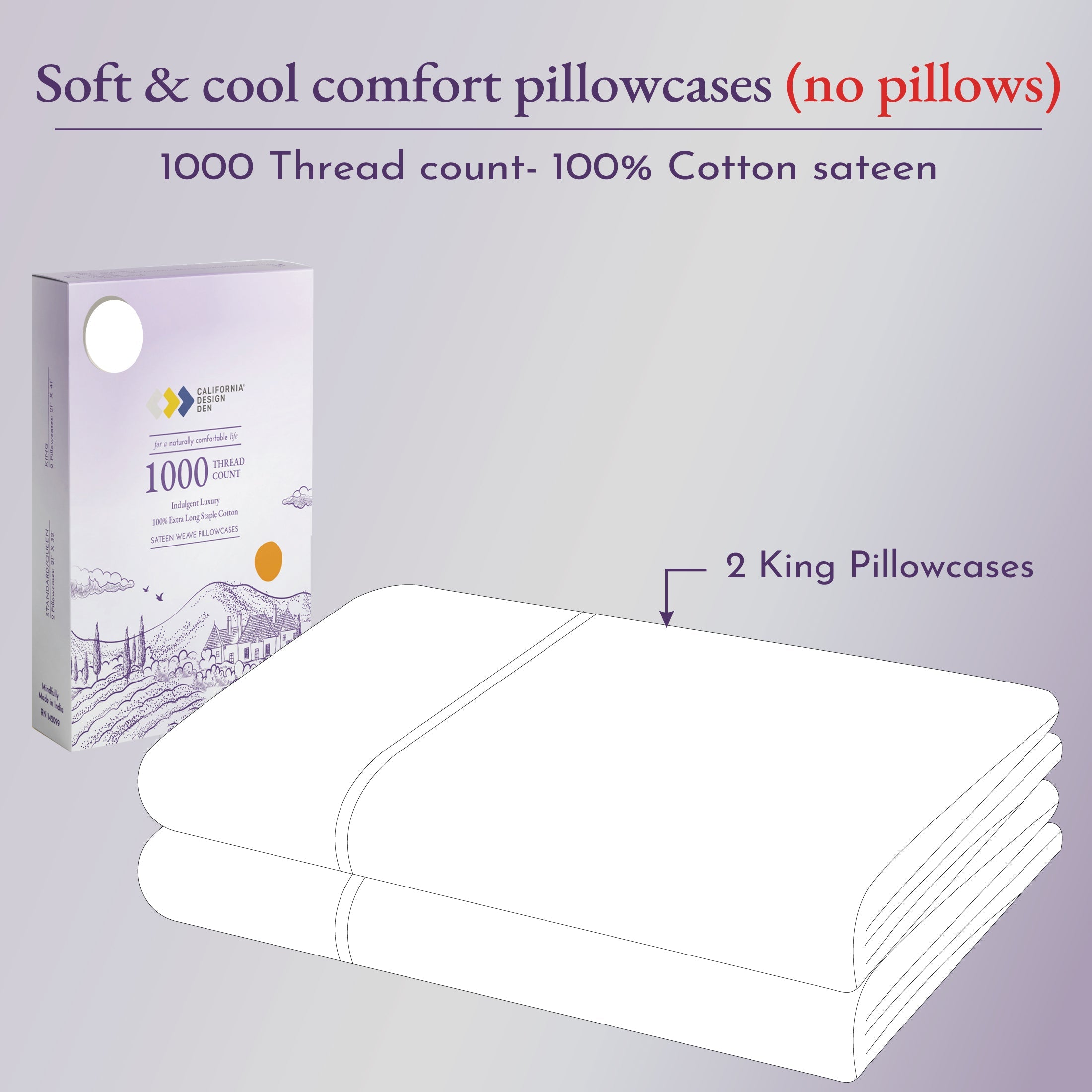 King - 2 Pillowcases