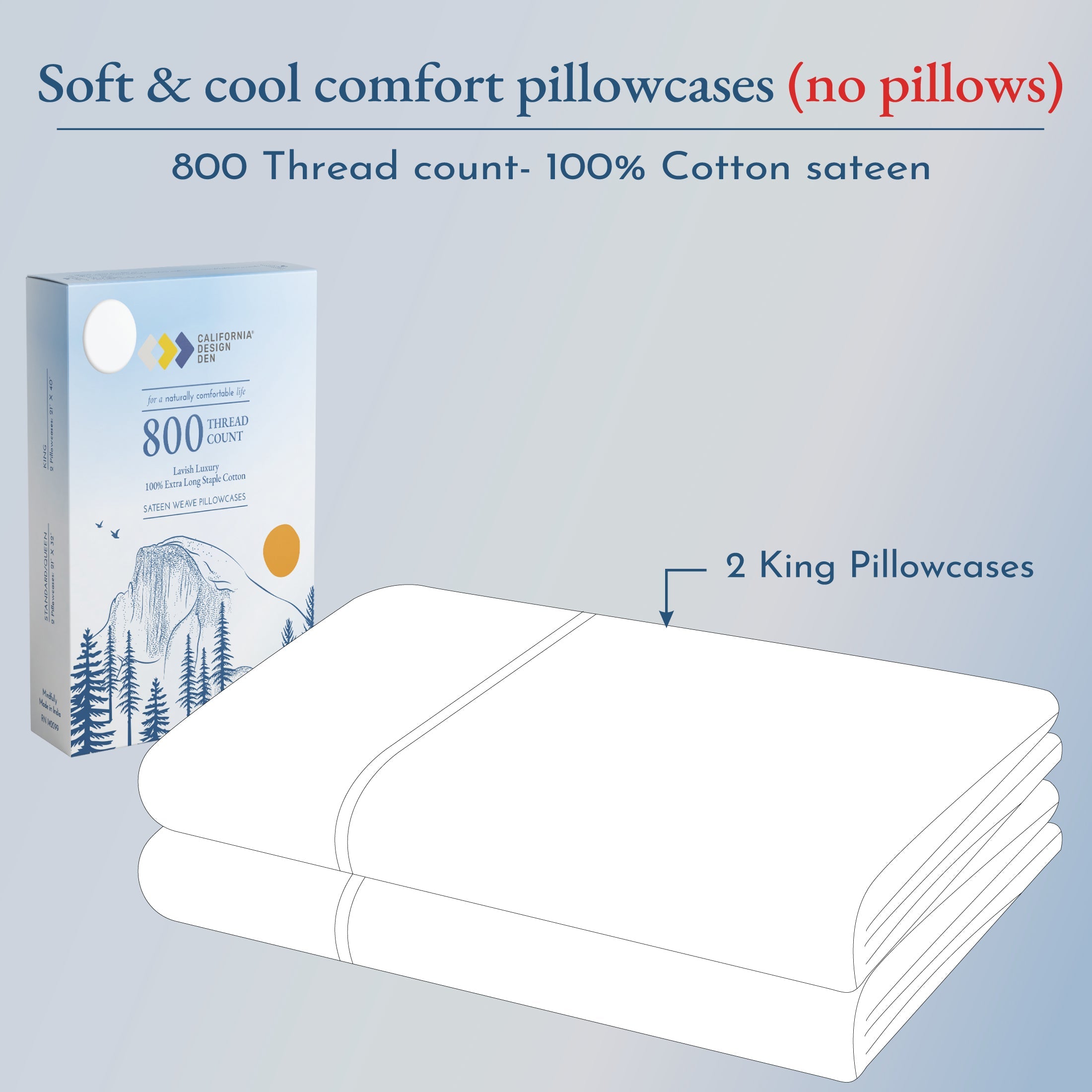 King - 2 Pillowcases