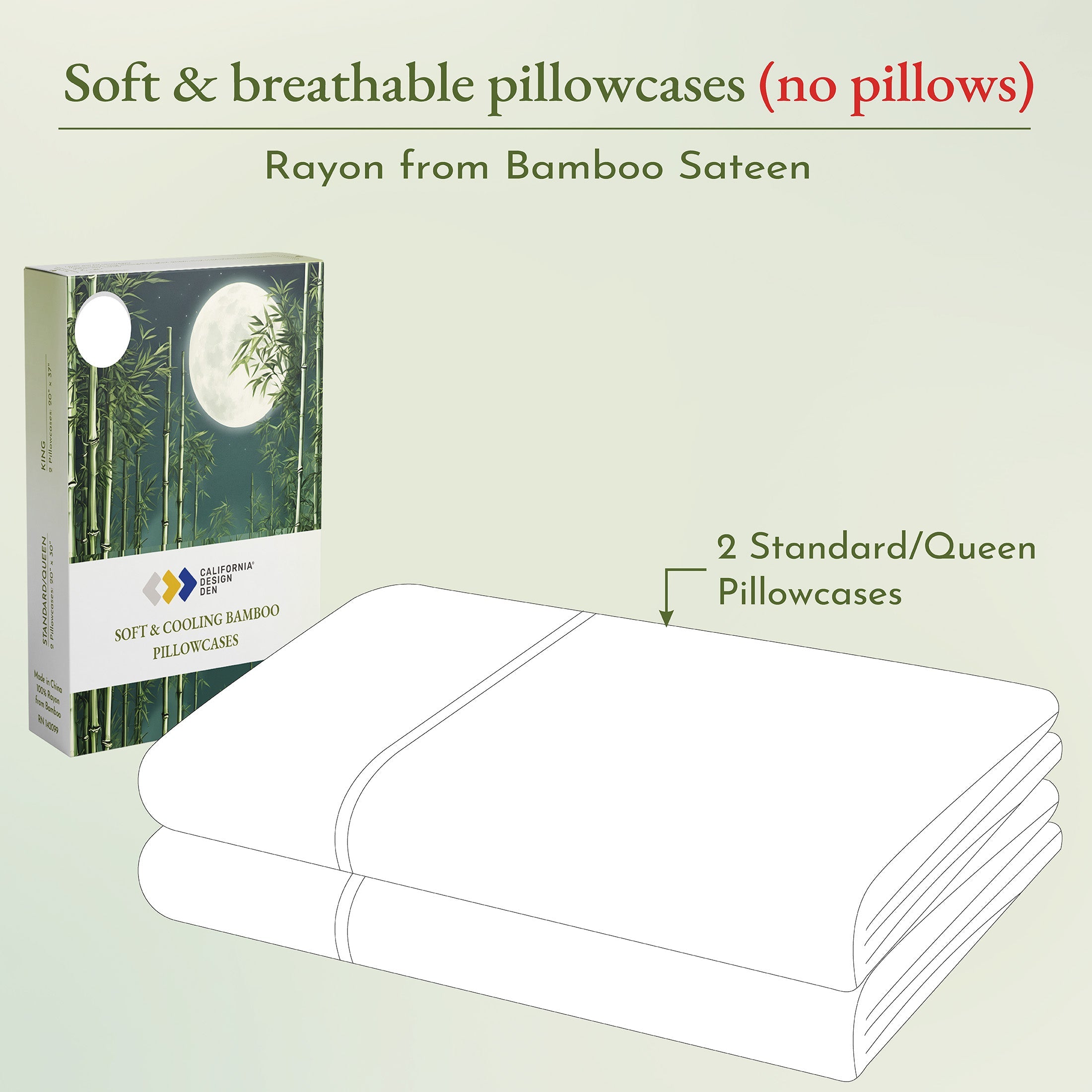 Standard / Queen - 2 Pillowcases