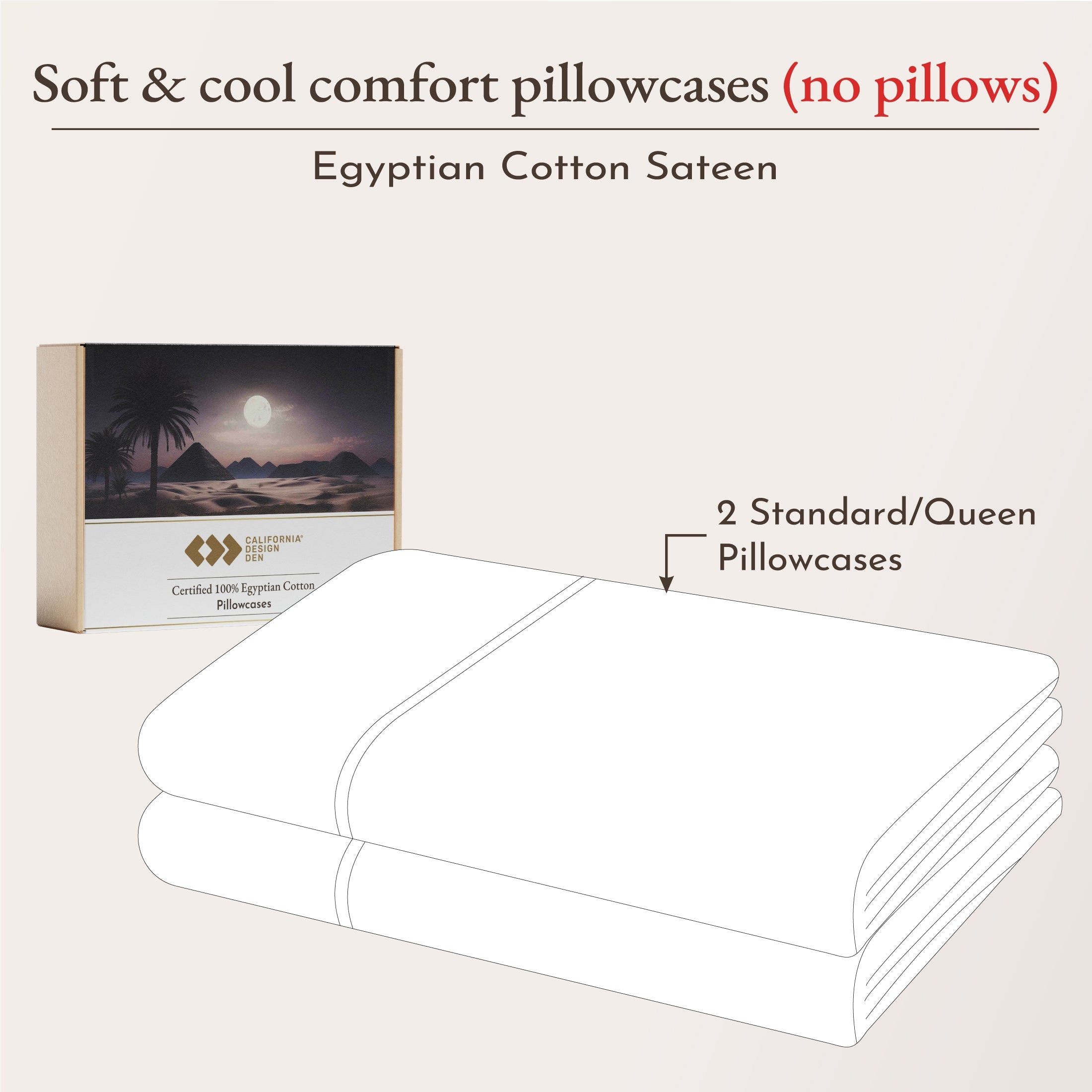 Standard / Queen - 2 Pillowcases