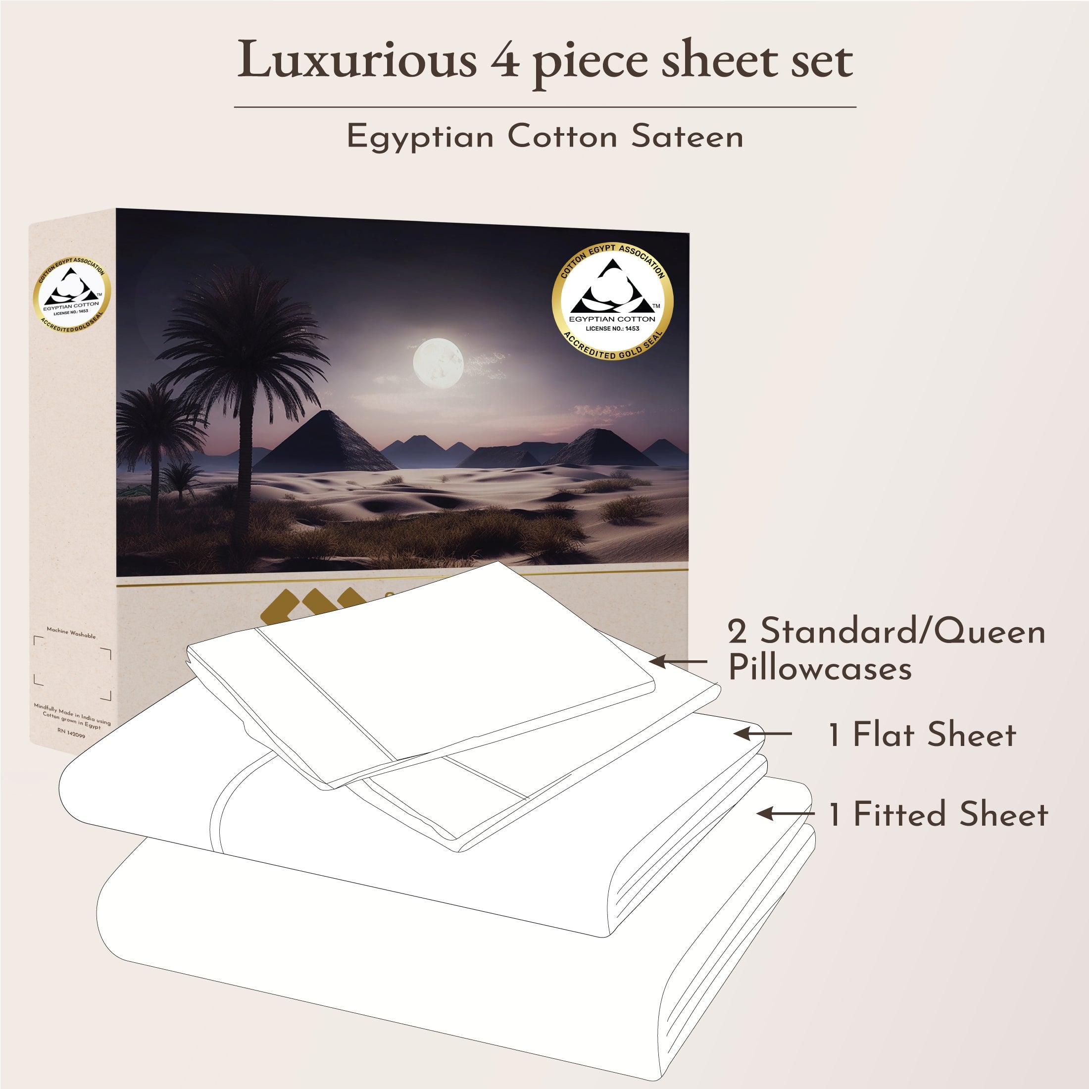 Luxury bedding set sold 100% Egyptian cotton