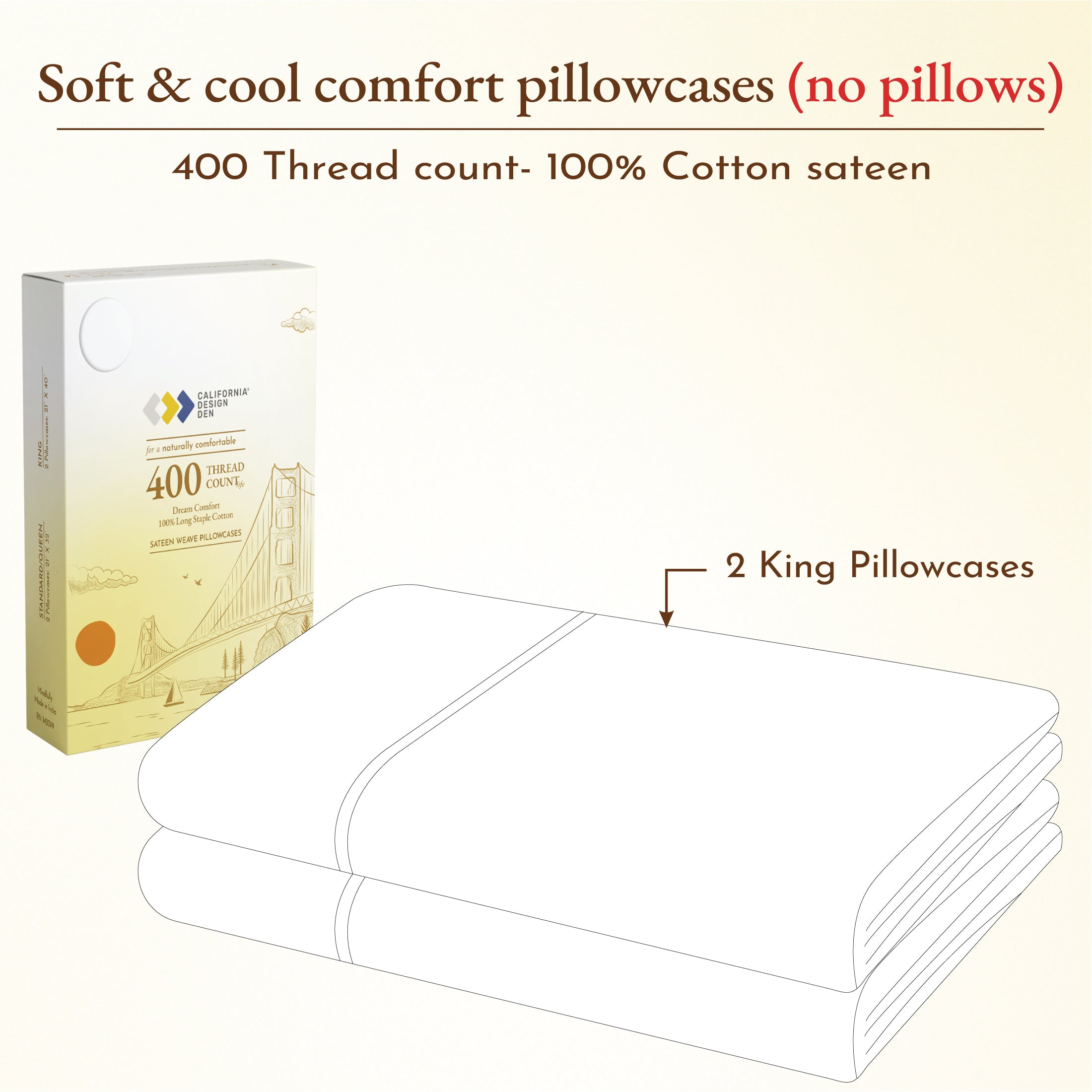 Standard / Queen - 2 Pillowcases