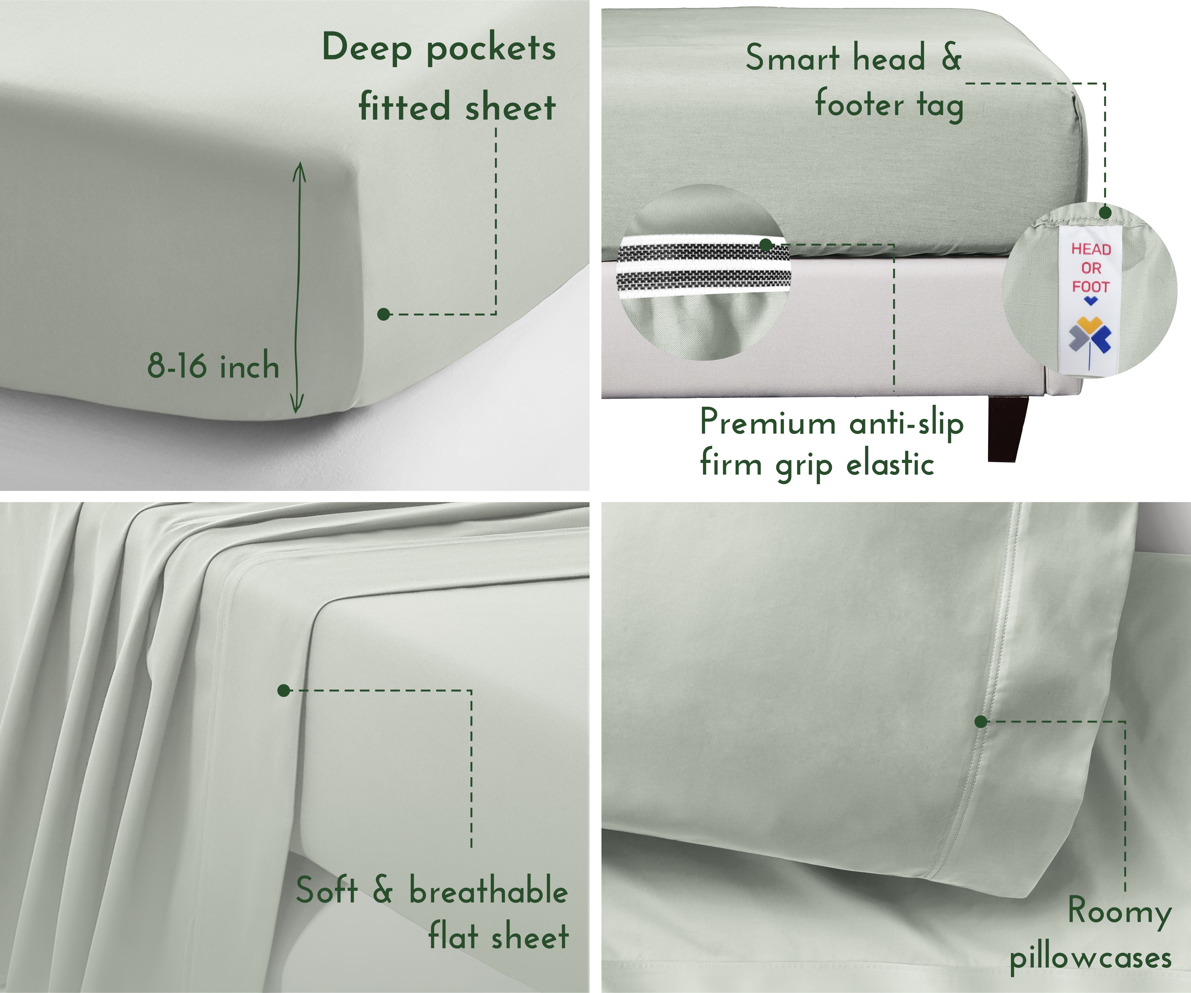 Super Premium Smooth Sateen Sheet Set - California Design Den