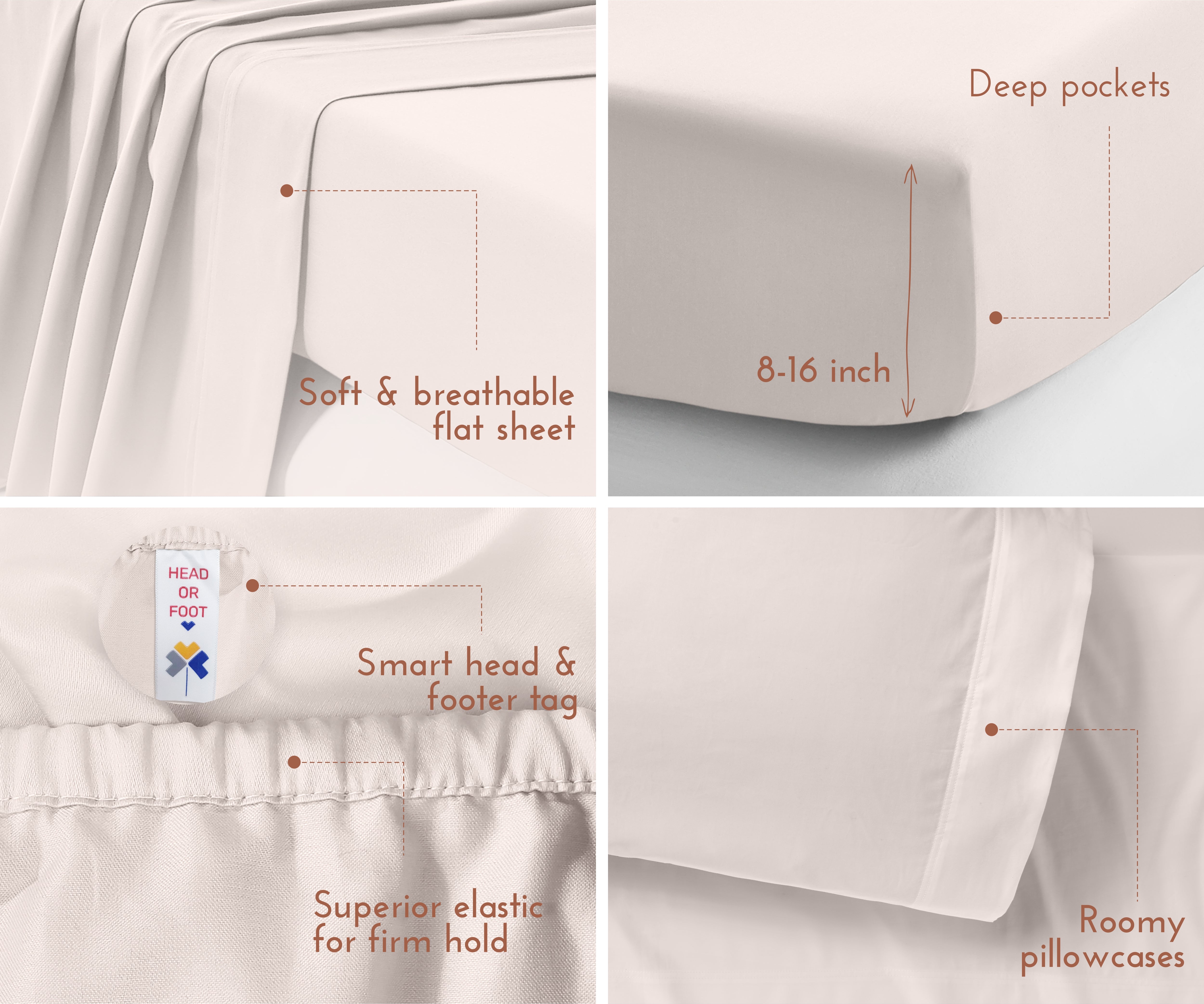 Silky Soft Sateen Solid Sheet Set - California Design Den